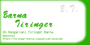 barna tiringer business card